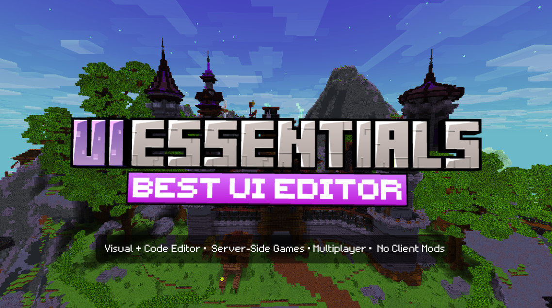 UI Essentials, an interface and minigame editor for Minecraft